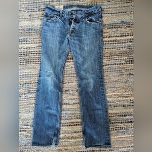Hollister Huntington Low Rise Slim Straight 30x32 Medium Denim Jeans Button Fly